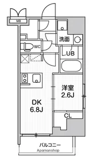 SYFORME大井町Ⅱ【6階】の間取り