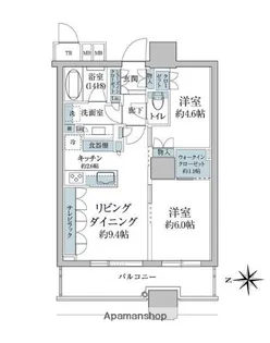 パークシティ大崎ザ・タワー【22階】の間取り