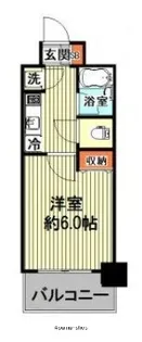 パレステュディオ目黒東【6階】の間取り