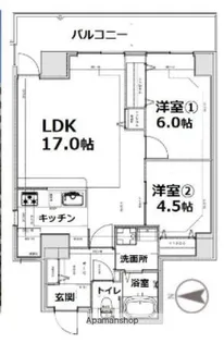 シティコート目黒2号棟 2【3階】の間取り