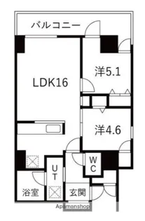 シティコート目黒2号棟【3階】の間取り