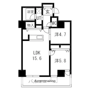 シティコート目黒4号棟【7階】の間取り