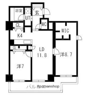 シティコート目黒4号棟【6階】の間取り