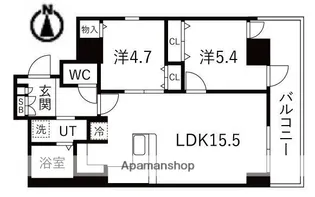 シティコート目黒4号棟【4階】の間取り