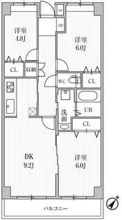 東雪谷マンション【4階】の間取り