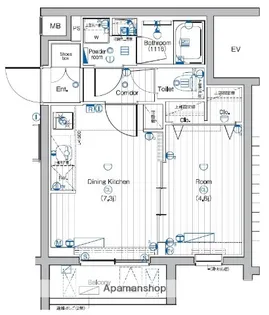プレミアムキューブ大岡山DEUX【1階】の間取り
