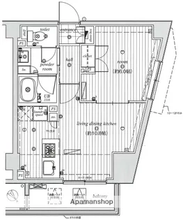 ウィスティリア大森山王【4階】の間取り