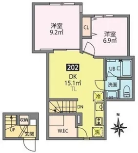 クレストラン蒲田【2階】の間取り