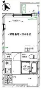 モナベール戸越【201号室】の間取り