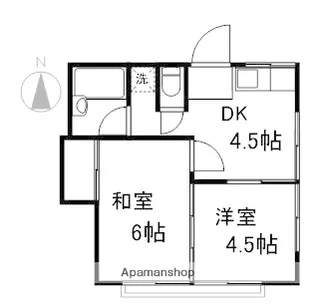 山王台マンション2号棟【2階】の間取り