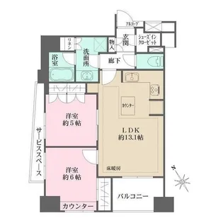藤和シティホームズ武蔵小山駅前【7階】の間取り