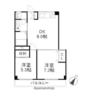 雪谷メゾンネージュ【3階】の間取り