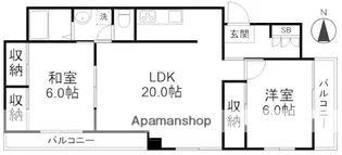 レジデンスオザキ【1階】の間取り
