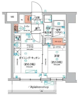 ハーモニーレジデンス東京羽田スカイブリッジ【2階】の間取り