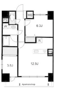 コンフォレスト中延【12階】の間取り