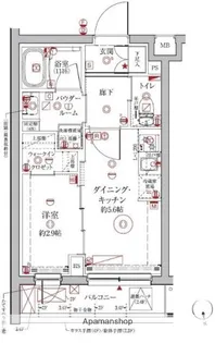 クレイシアIDZ中馬込【4階】の間取り