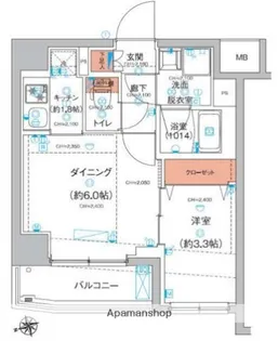 ハーモニーレジデンス東京羽田スカイブリッジ【4階】の間取り