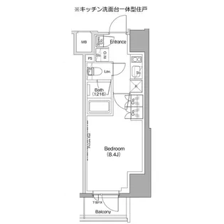 ザ・パークハビオ五反田【6階】の間取り