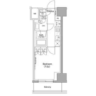 ザ・パークハビオ五反田【6階】の間取り