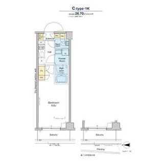 プラウドフラット品川大井町【2階】の間取り