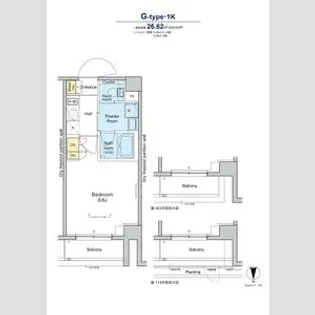 プラウドフラット品川大井町【1階】の間取り