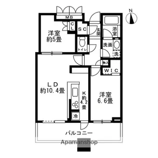 パークタワー目黒【18階】の間取り