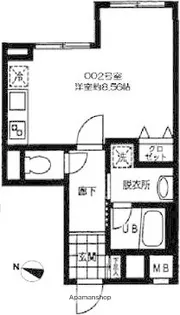 バレーヌ大森山王【2階】の間取り