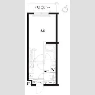 プレミアムキューブ三宿【4階】の間取り