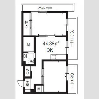 パークサイド南大井【4階】の間取り