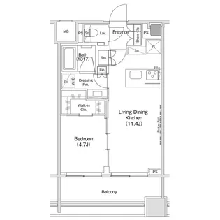 ザ・パークハビオ渋谷クロス【7階】の間取り