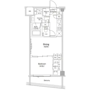 ザ・パークハビオ渋谷クロス【7階】の間取り