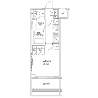 ザ・パークハビオ渋谷クロス【7階】の間取り