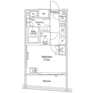 ザ・パークハビオ渋谷クロス【4階】の間取り