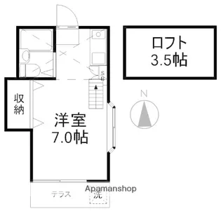 CASA滝王子【203号室】の間取り