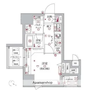 クレイシア大井町【9階】の間取り