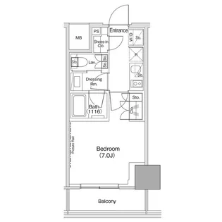 ザ・パークハビオ荏原中延駅前【8階】の間取り