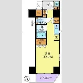 ガリシアヒルズ西麻布EAST【10階】の間取り