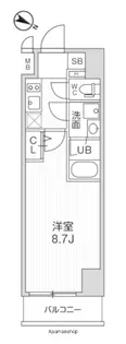 ALTERNA北品川【7階】の間取り