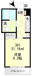 カノープス南大井A【3階】の間取り
