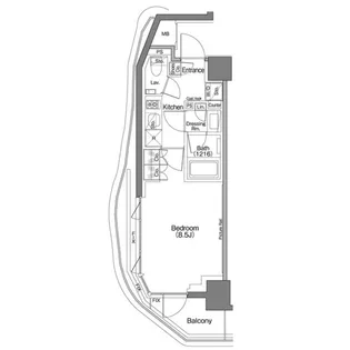 ザ・パークハビオSOHO祐天寺【4階】の間取り