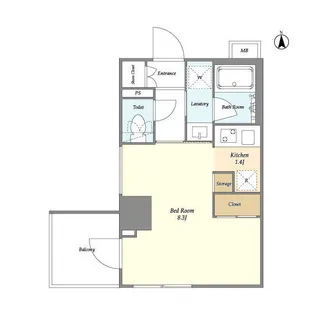 LA DOUCEUR蒲田【9階】の間取り