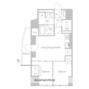 コスモグラシア池田山【12階】の間取り