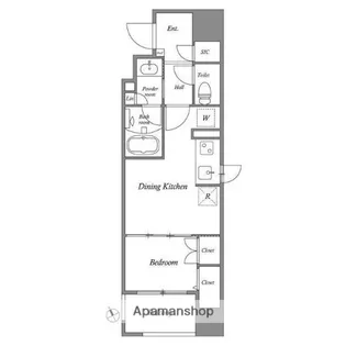 コスモグラシア池田山【2階】の間取り