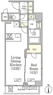 アジールコート品川中延サウス【5階】の間取り