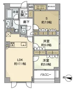 エクセレントシティ自由が丘【2階】の間取り