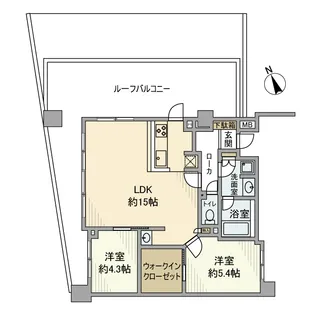 アールブラン西馬込DEUX【4階】の間取り