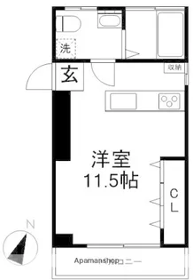 第1大井町ハイツ【4階】の間取り