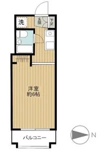 プリュメゾン駒沢【1階】の間取り
