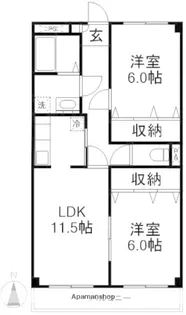 ガーデングレイス【3階】の間取り