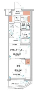 ハーモニーレジデンス羽田天空橋【3階】の間取り
